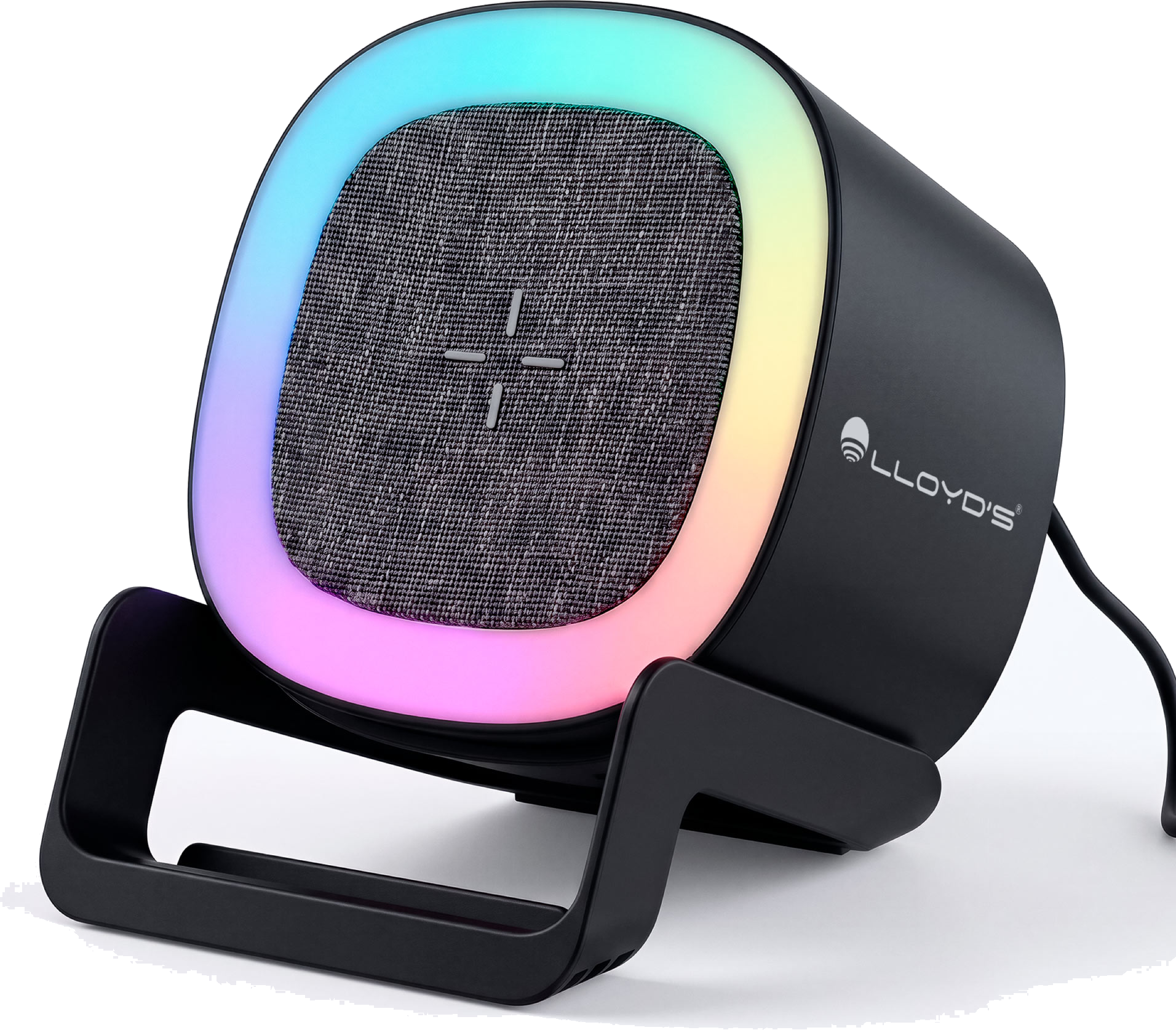 Cargador inalámbrico 4 en 1 con bocina y luz LED