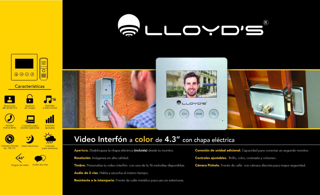 Video Interfón con chapa eléctrica LC-2031 – Lloyd's ®